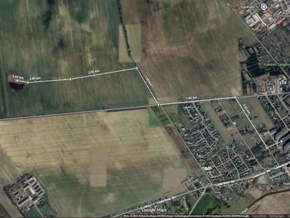 Wanderstrecke zum Ackerteich