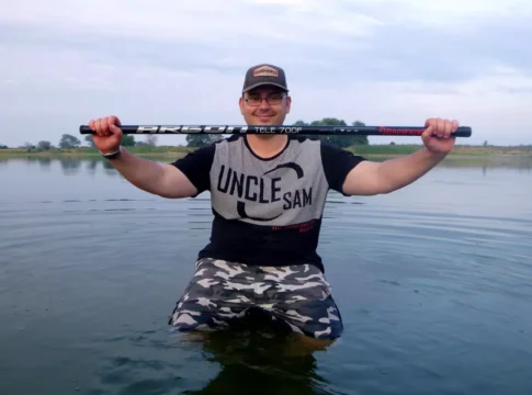 Angeln im Juli bei Niedrigwasser