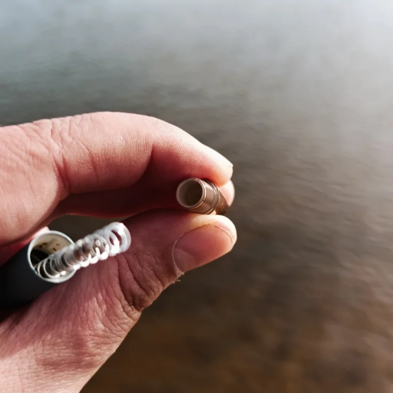 Kugelschreiberkappe als Weissbrotstanze