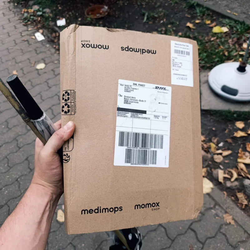 Bücher für die Buchwanderung abgeholt aus dem Paketshop