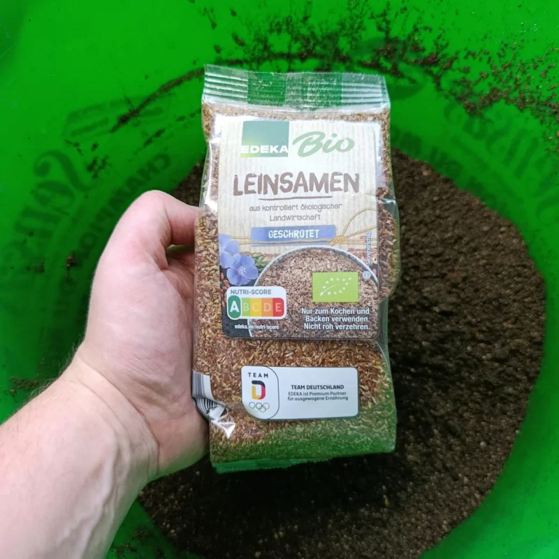 Dosierung von geschroteten Leinsamen im Angelfutter