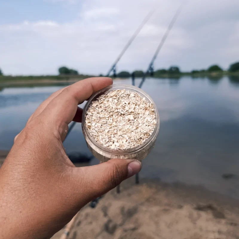 Haferflöckchen in einer kleinen Dose