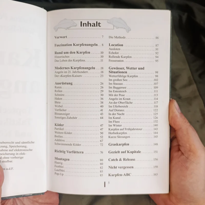 Karpfen angeln von Markus Pelzer und Wolf-Bernd Wiemer Inhaltsverzeichnis