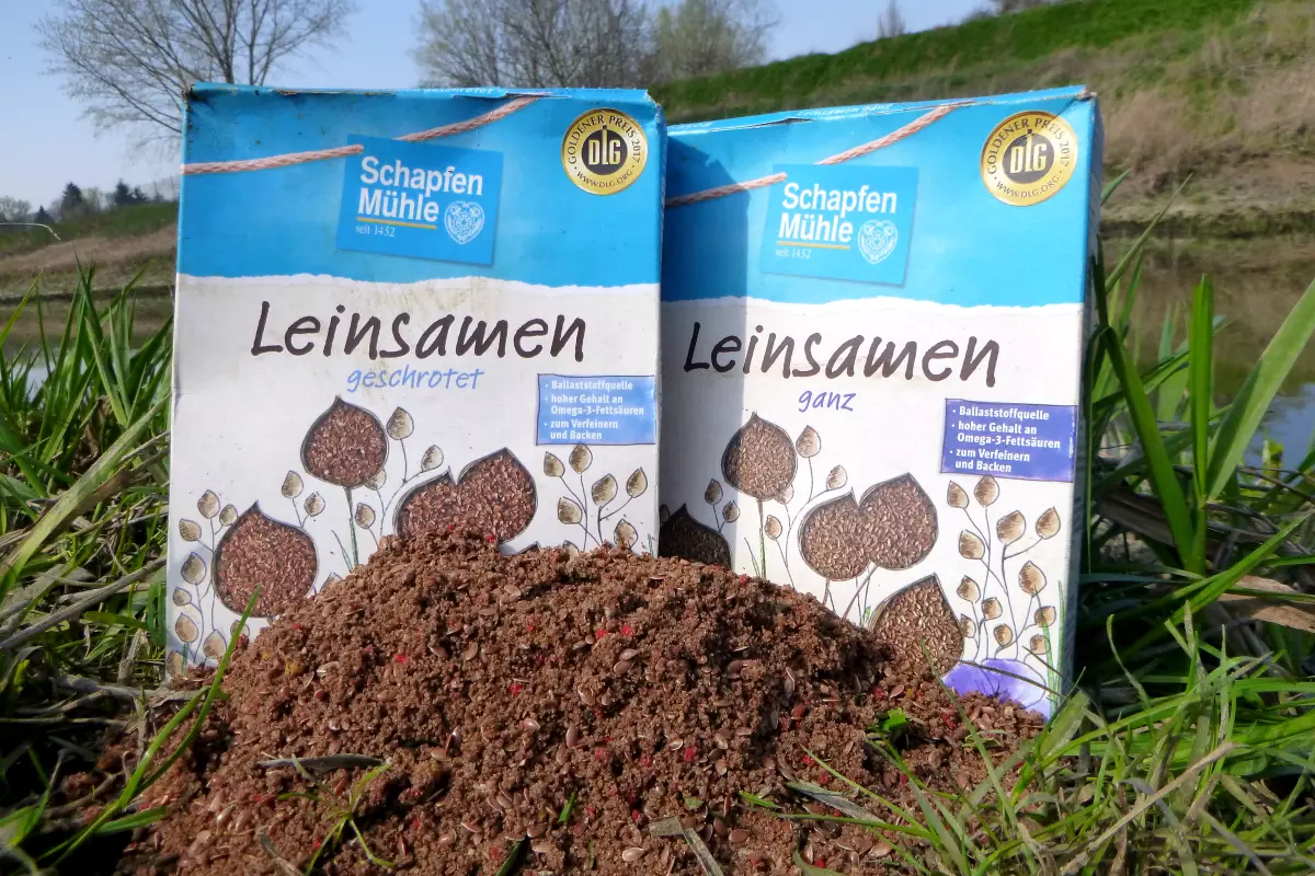 Angeln mit Leinsamen im Futter