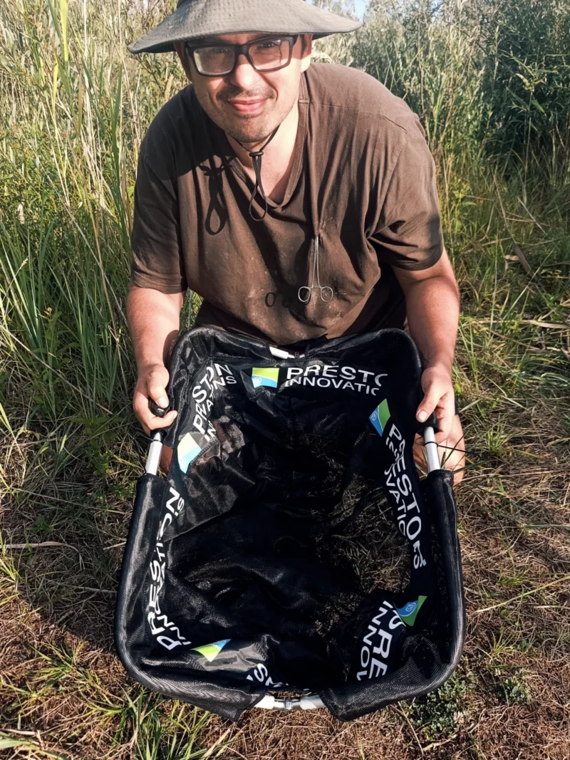 Christoph mit Preston Weigh Net im Praxistest