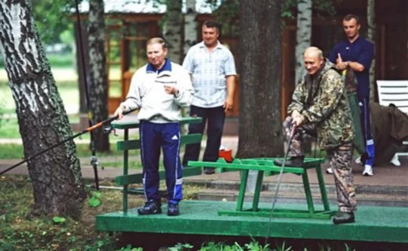 Vladimir Putin beim Angeln