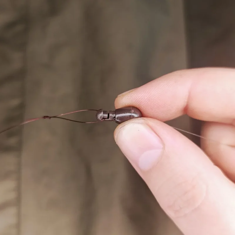 Vorfach wird am Quick Change Bead befestigt