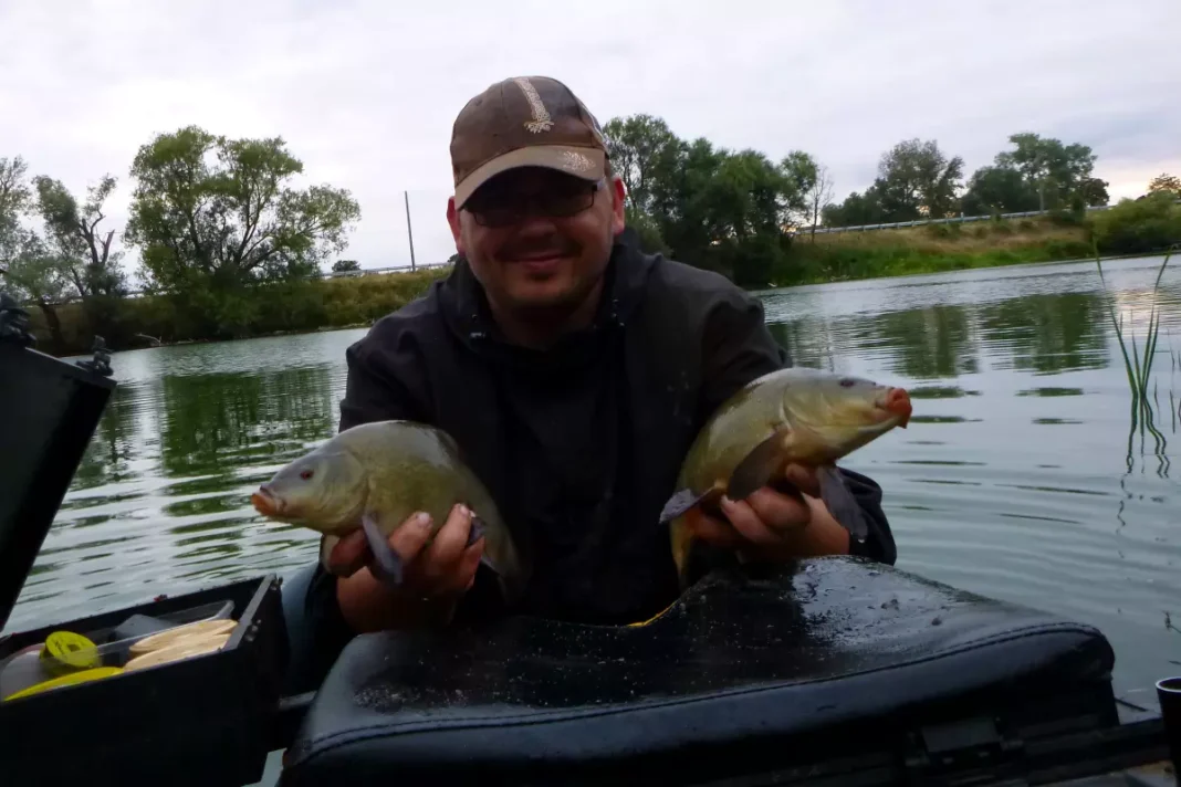 Weßfischangeln am Schilf